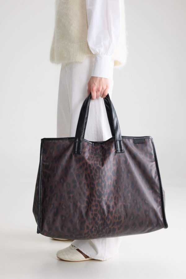 Hecky leopard-print tote bag (262 / W / DISPLAY A)