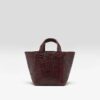 Kub mini woven leather bag (262 / W / WINE)