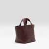 Kub mini woven leather bag (262 / W / WINE)