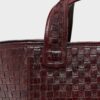 Kub mini woven leather bag (262 / W / WINE)