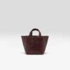Kub mini woven leather bag (262 / W / WINE)