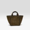 BW26281820M1036-039_17091369999_7cc06dfd-0e35-452b-be10-24db23b3f1c0.jpg Kub mini suede-leather bag (262 / W / ARMY)